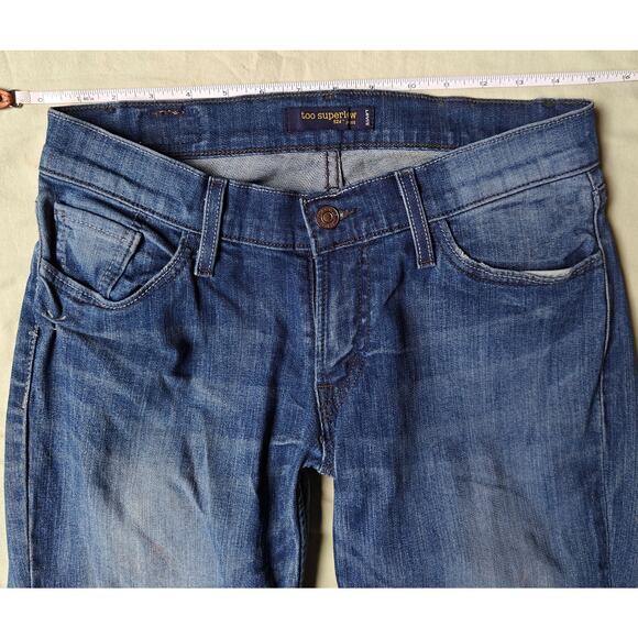 Levi’s Too Superlow Bootcut Jeans Women’s Size 24 Blue Medium Wash Denim - Picture 3 of 7
